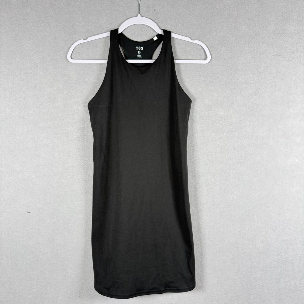 DSG Girls XL 16 Dress Black Racerback Athletic Sporty Activewear Tennis Gym